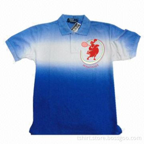 Hot-selling Men's Dip Dyed Polo Shirt, Made of 100% Cotton, Customized Sizes Available